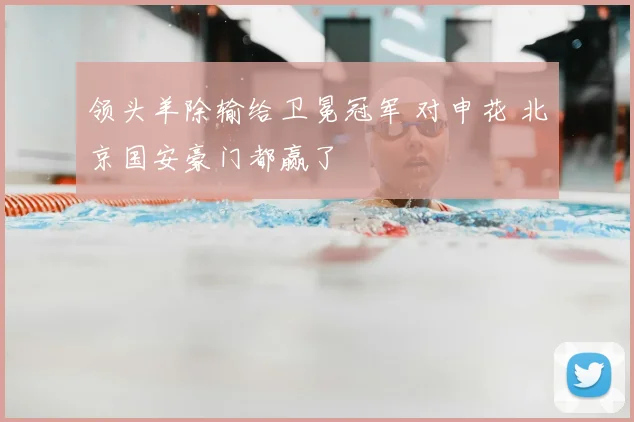 领头羊除输给卫冕冠军 对申花 北京国安豪门都赢了